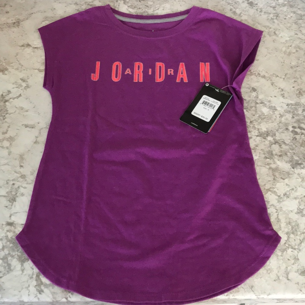 NWT girls Jordan shirt size M